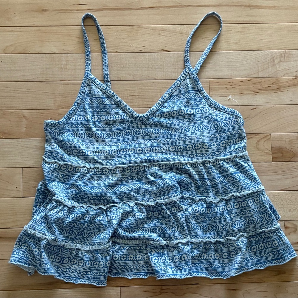American Eagle Outfitters Blue Patterned Camisole NWT Medium